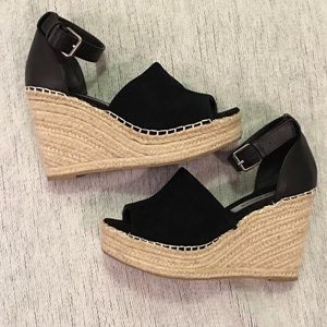 Suede Espadrilles Wedges